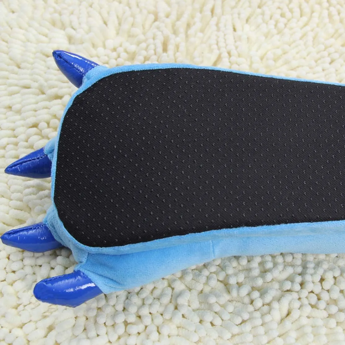 Adult Dinosaur Paw Plush Slippers - Warm Home Claw Slippers