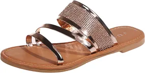 Beach Sandals for Women Roman Slip on Ring Toe Flip Flop Breathable Pluse Size for Women Summer Wedding