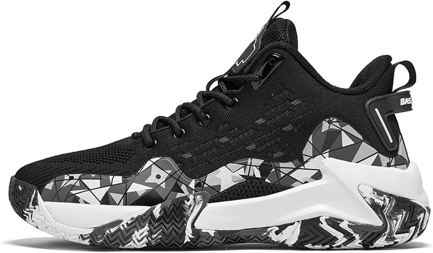 Buhelyc Men Basketball Shoes with High Top Breathable Comfort Running Shoes Fashion Sneaker for Fitness  Sports