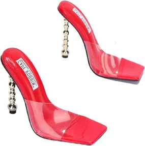 Cape Robbin High Heel Open Toe Slip On Mule Slide Sandals For Women