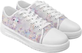 Classic Fashion Sneakers Canvas Shoes for Women Lace Up Low Top Canvas Casual Sneakers Lightweight Breathable Wide Toe Shoes