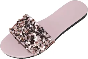 Flat Sandals Women Casual Slide Beach One Strap Open toe Falt Slip On Dressy Flat Sandals Flat Womens Sandals