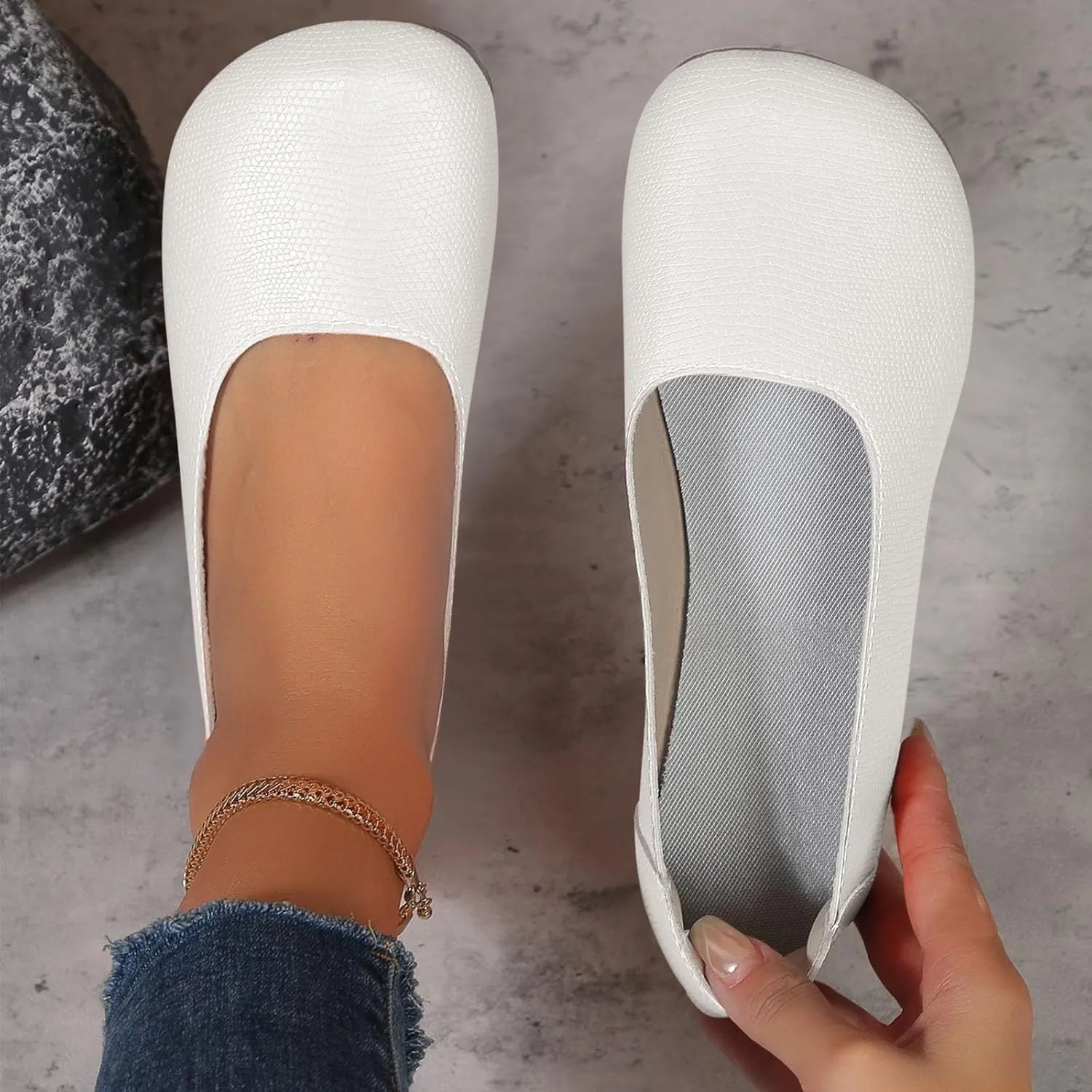 Flat Shoes for Women 2025 Casual Dressy Flat Loafer Leather Shoes Comfort Walking Boat Shoe on Clouds Loafer Comfort Sandals Shoe Slip-ons 2025
