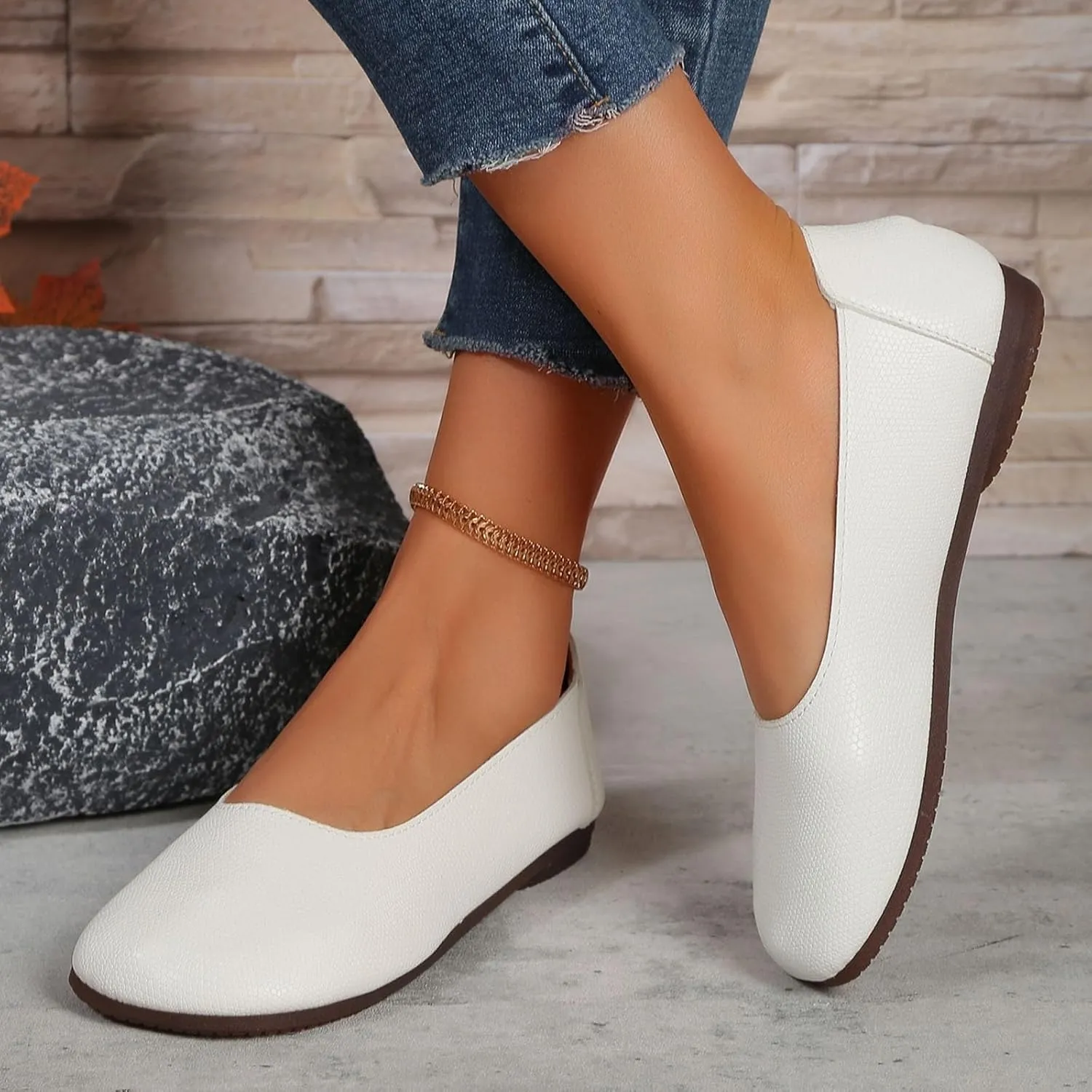 Flat Shoes for Women 2025 Casual Dressy Flat Loafer Leather Shoes Comfort Walking Boat Shoe on Clouds Loafer Comfort Sandals Shoe Slip-ons 2025