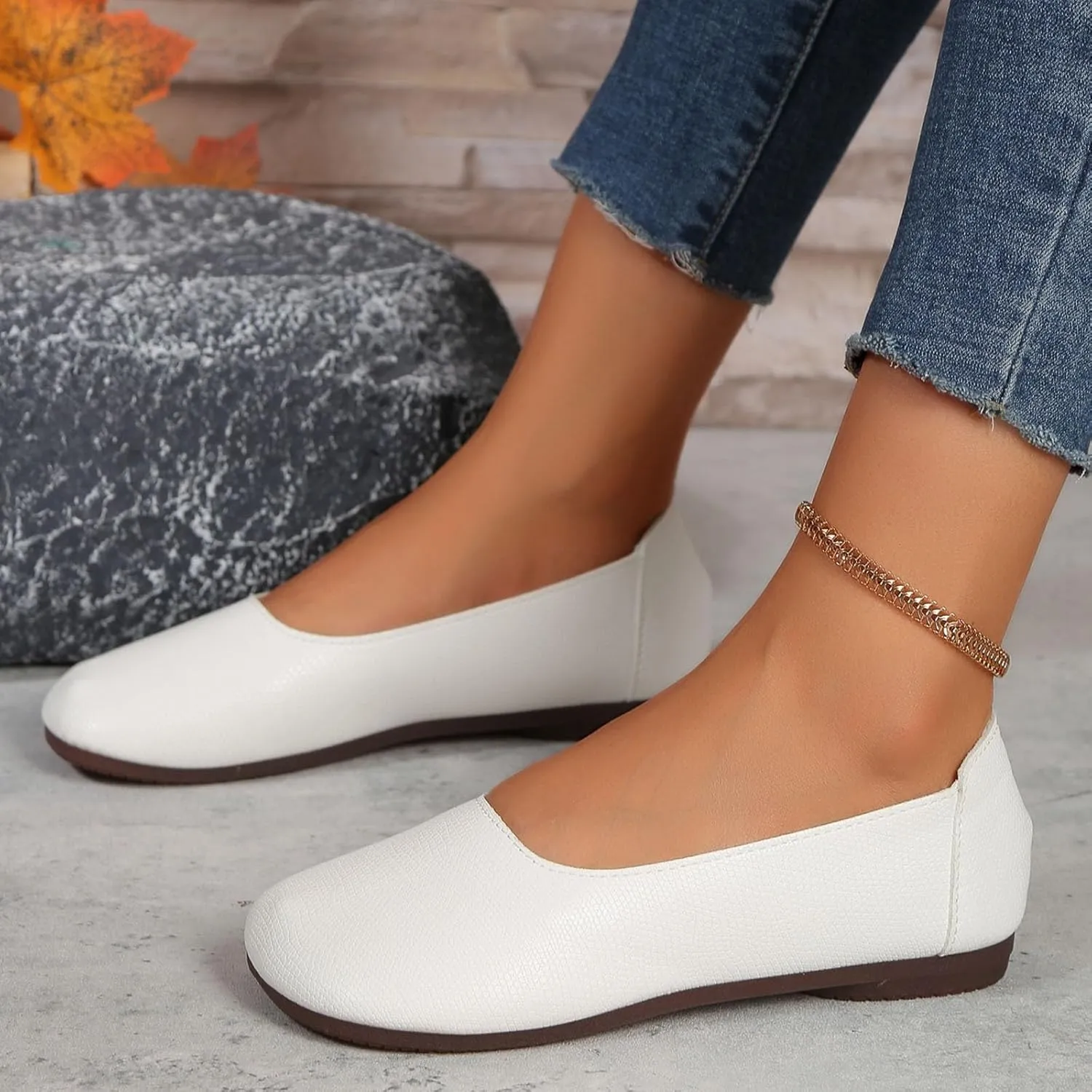 Flat Shoes for Women 2025 Casual Dressy Flat Loafer Leather Shoes Comfort Walking Boat Shoe on Clouds Loafer Comfort Sandals Shoe Slip-ons 2025