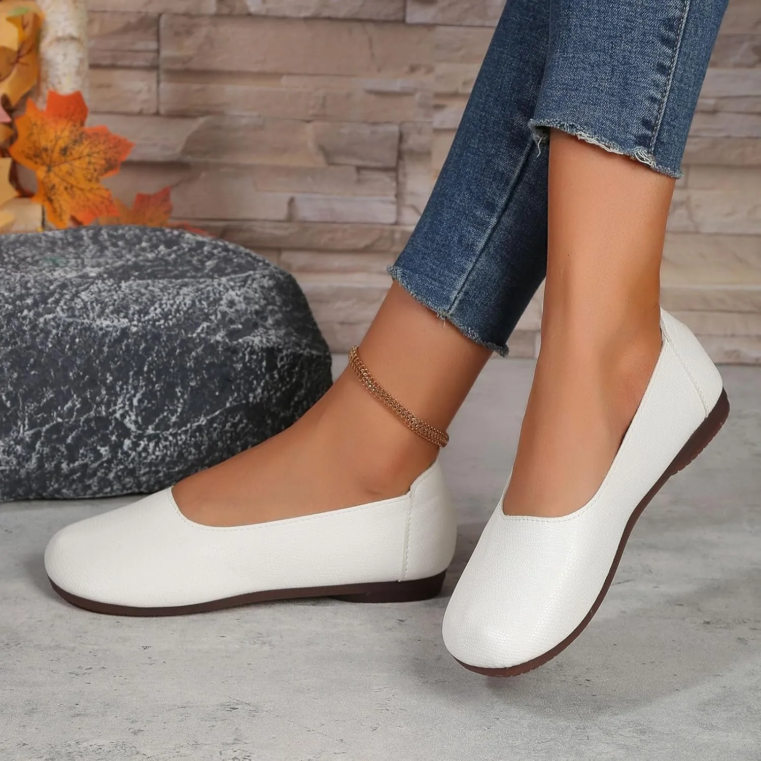Flat Shoes for Women 2025 Casual Dressy Flat Loafer Leather Shoes Comfort Walking Boat Shoe on Clouds Loafer Comfort Sandals Shoe Slip-ons 2025