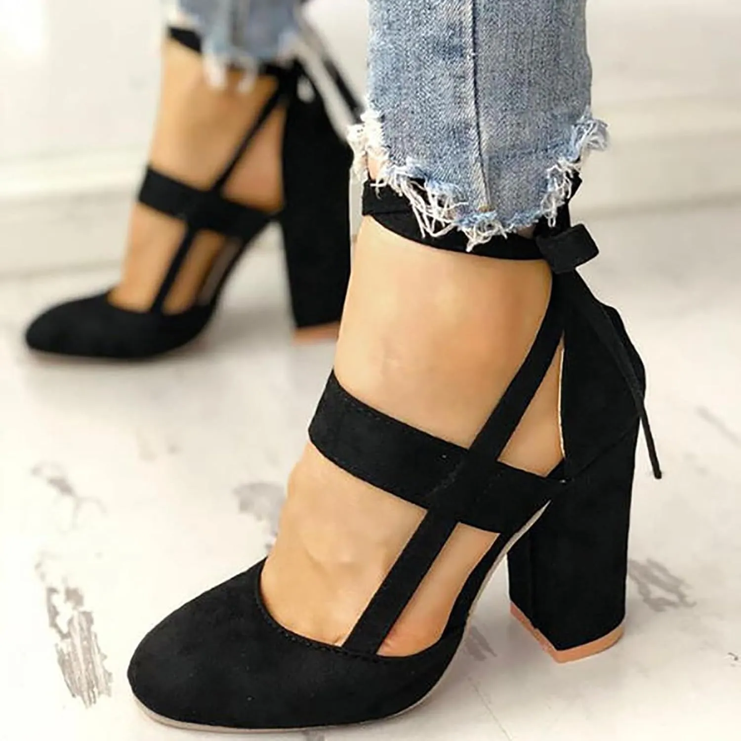 Ladies Fashion Classic Baotou Strap Shoes Casual High Heel Sandals Heel Straps for High Heels Women' Heels