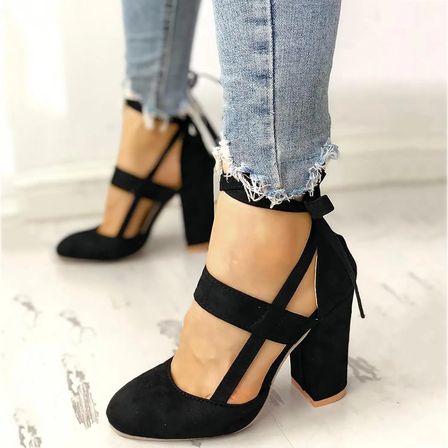 Ladies Fashion Classic Baotou Strap Shoes Casual High Heel Sandals Heel Straps for High Heels Women' Heels