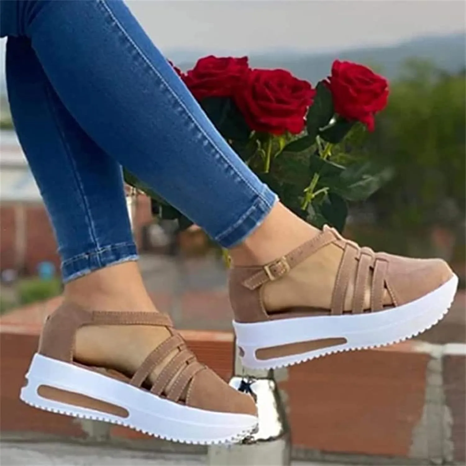 Ladmiple Sneakers For Women Walking Shoes Comfortable Slip On Casual Canvas Shoes Dressy Summer Fashion Flats Loafers