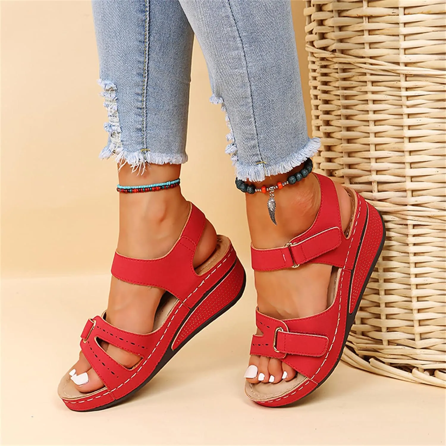 Lausiuoe Orthopedic Sandals For Women Plantar Fasciitis Arch Heel Support Casual Dressy Summer Orthotic Flip Flops Slippers