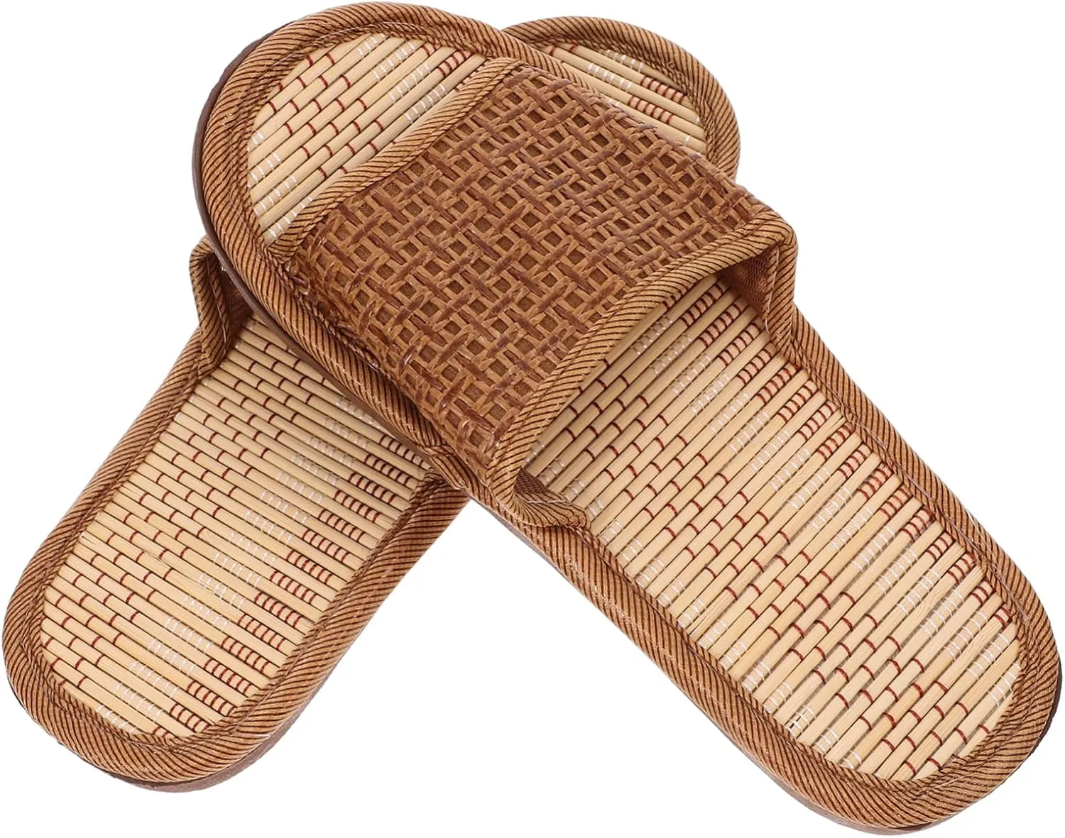 LIFKOME 1 Pair Rattan Woven Women's Summer Cool Sandals Comfortable Home Slippers for Beach