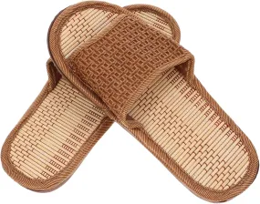 LIFKOME 1 Pair Rattan Woven Women's Summer Cool Sandals Comfortable Home Slippers for Beach