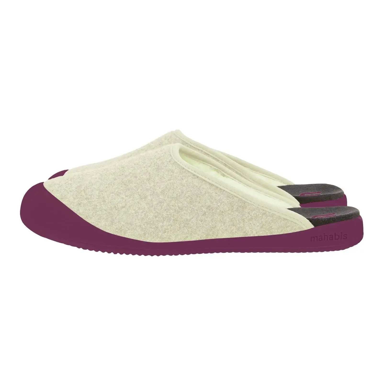 mahabis mule in skagen stone x plomme purple