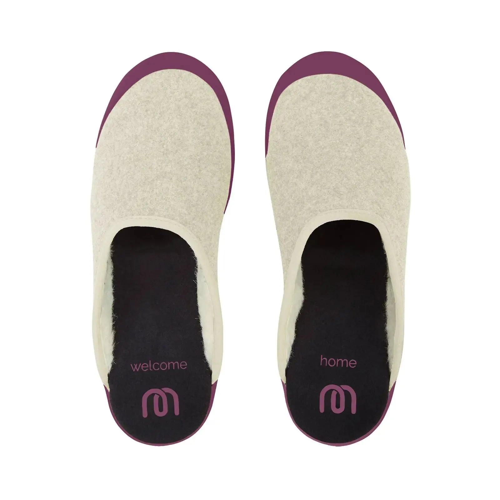 mahabis mule in skagen stone x plomme purple