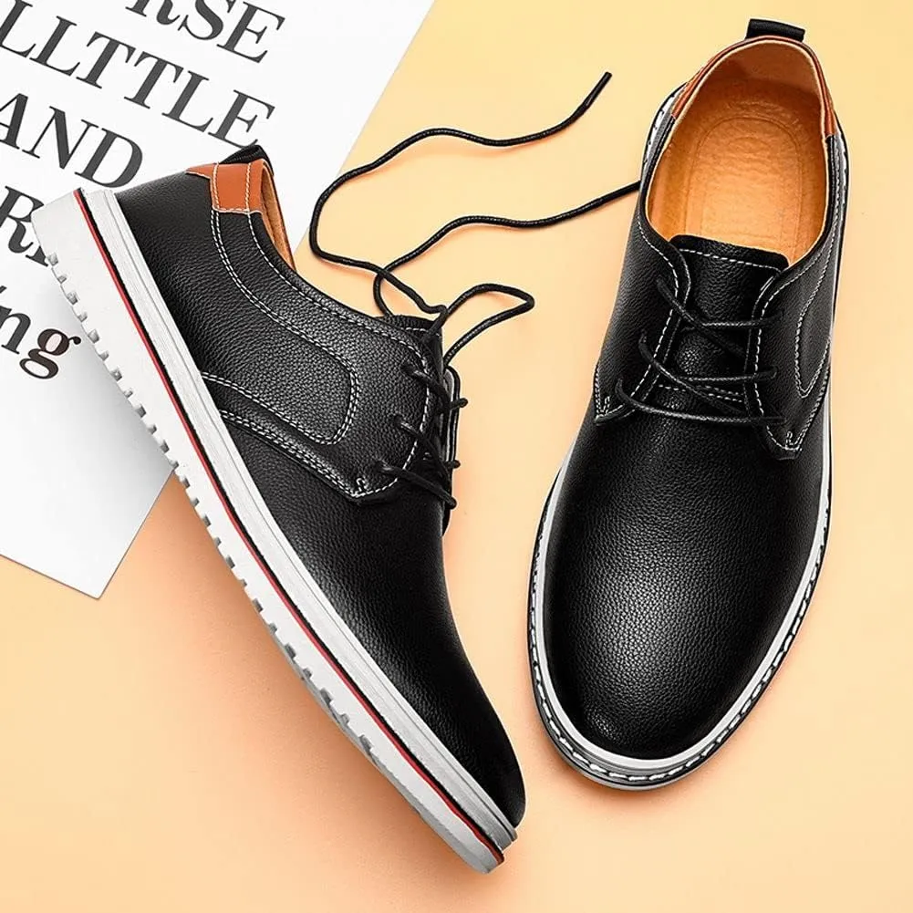 Men's Casual Dress Oxfords Shoes Fashion Business Shoes Wide Feet Lace-up Shoes for Business Office Wedding