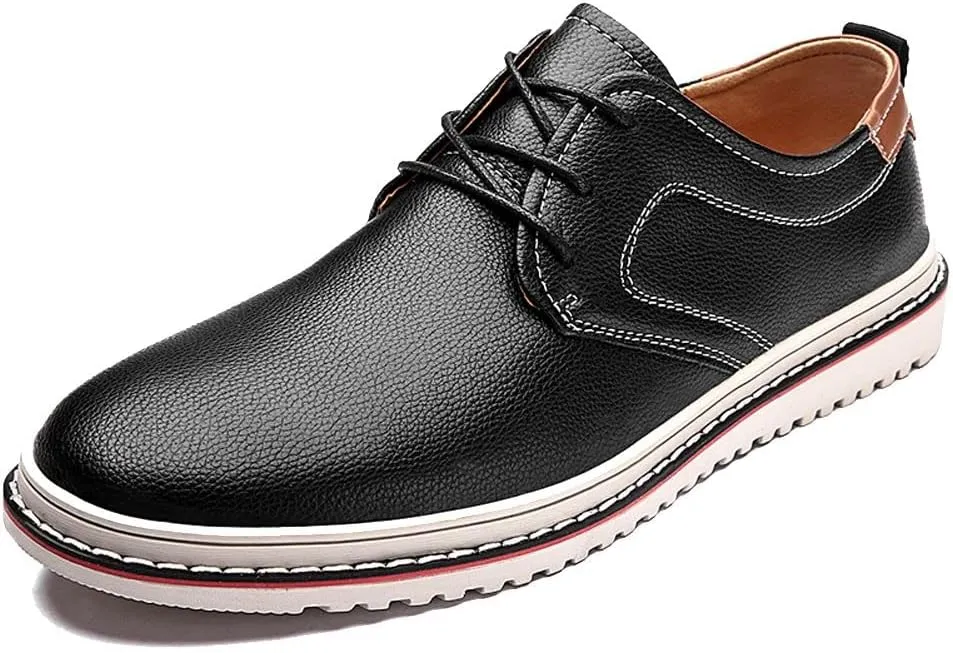 Men's Casual Dress Oxfords Shoes Fashion Business Shoes Wide Feet Lace-up Shoes for Business Office Wedding