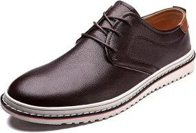 Men's Casual Dress Oxfords Shoes Fashion Business Shoes Wide Feet Lace-up Shoes for Business Office Wedding