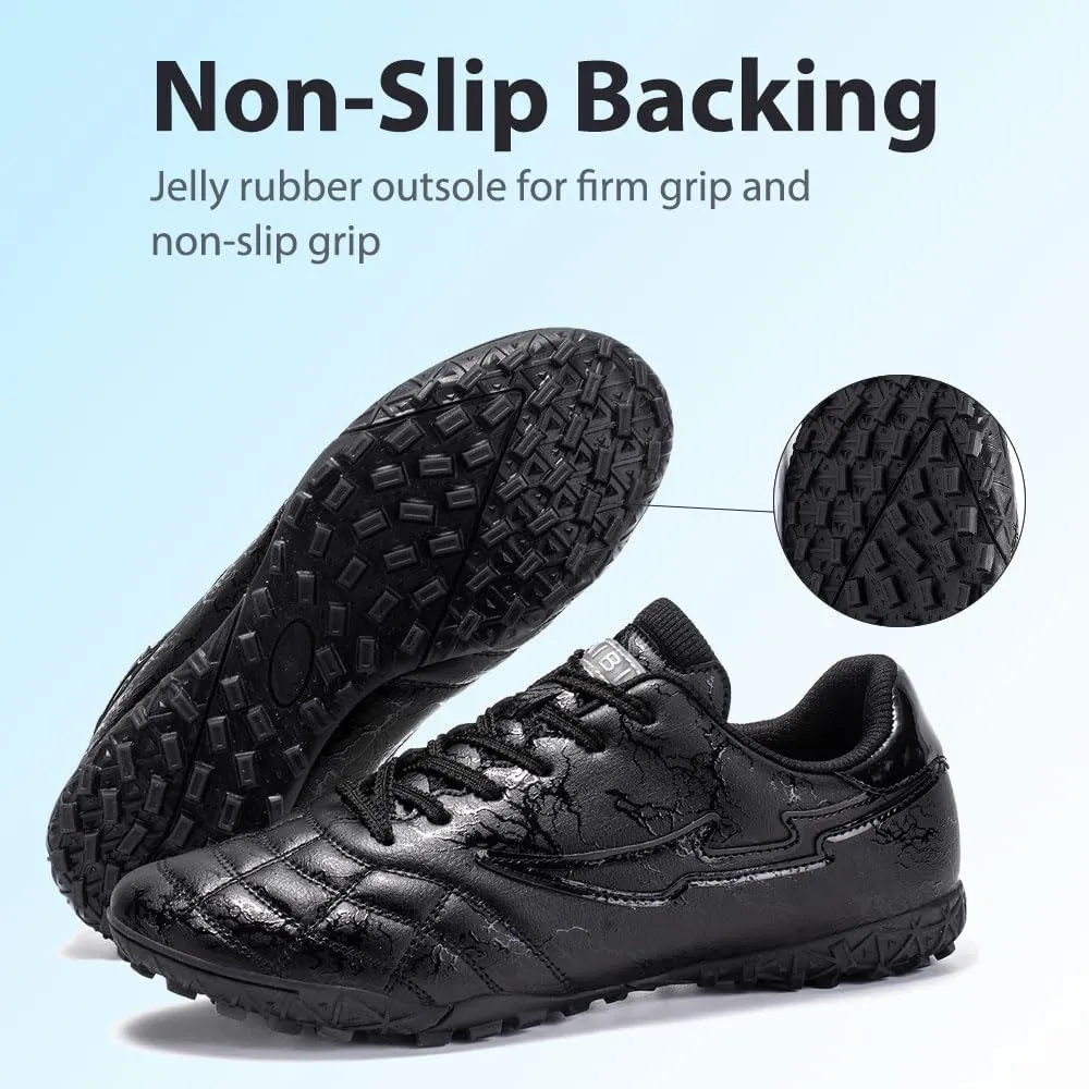 Mens Football Boots Astro Turf, Teenager Football Shoes, Low Top Professional Athletic Kids Football Trainers, Light Up Trainers, TF Anti-Slip Comfort Soccer Shoes for Indoor Outdoor
