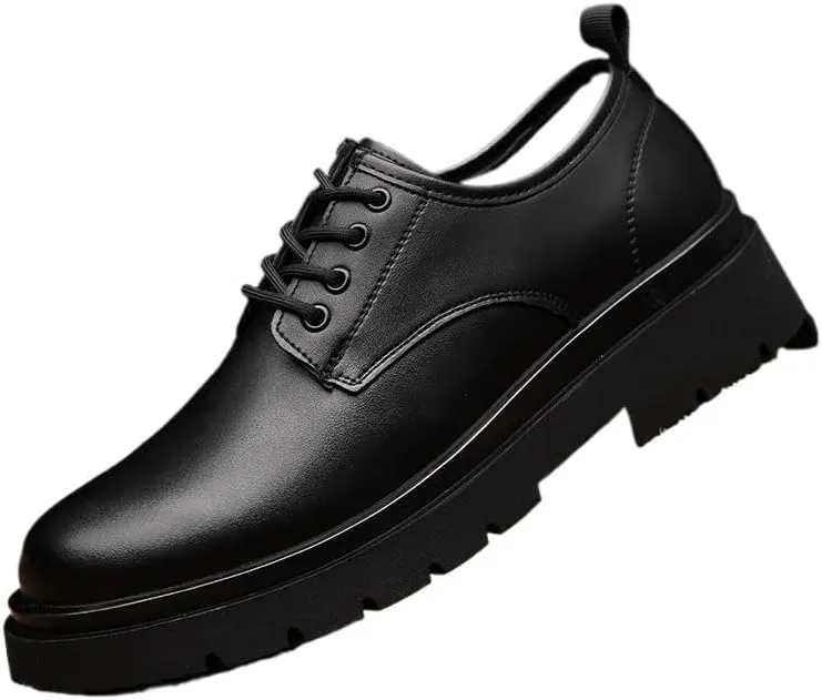 Men's Genuine Leather Dress Oxfords Fashion Business Casual Derby Prom Wedding Suit Shoes Comfort Walking Shoes