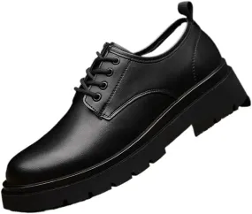 Men's Genuine Leather Dress Oxfords Fashion Business Casual Derby Prom Wedding Suit Shoes Comfort Walking Shoes