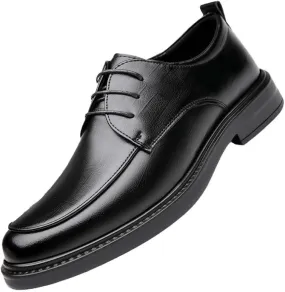 Men's Lace-Up Business Oxford Shoes Genuine Leather Loafers Comfortable Formal Weeding Tuxedo Dress Shoes for Men