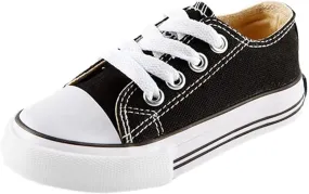 Mvlsoct Boys and Girl Low Top Canvas Kids Lace up Sneakers
