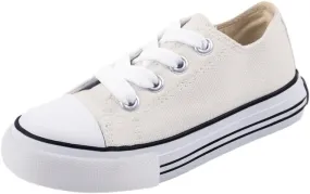 Mvlsoct Boys and Girl Low Top Canvas Kids Lace up Sneakers
