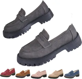 Orthoture Womens Orthopedic Platform Loafers, Comfortable Pink Casual Loafers