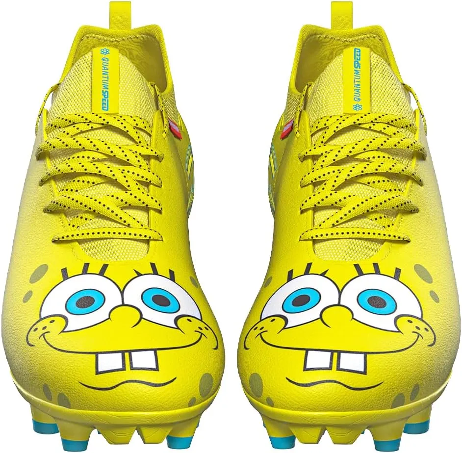 Phenom Elite Spongebob Football Cleats Quantum Speed 2.0 | SprintSense Traction | Lightweight Men's Football Cleats | Official Nickelodeon Gear | American Football Shoes