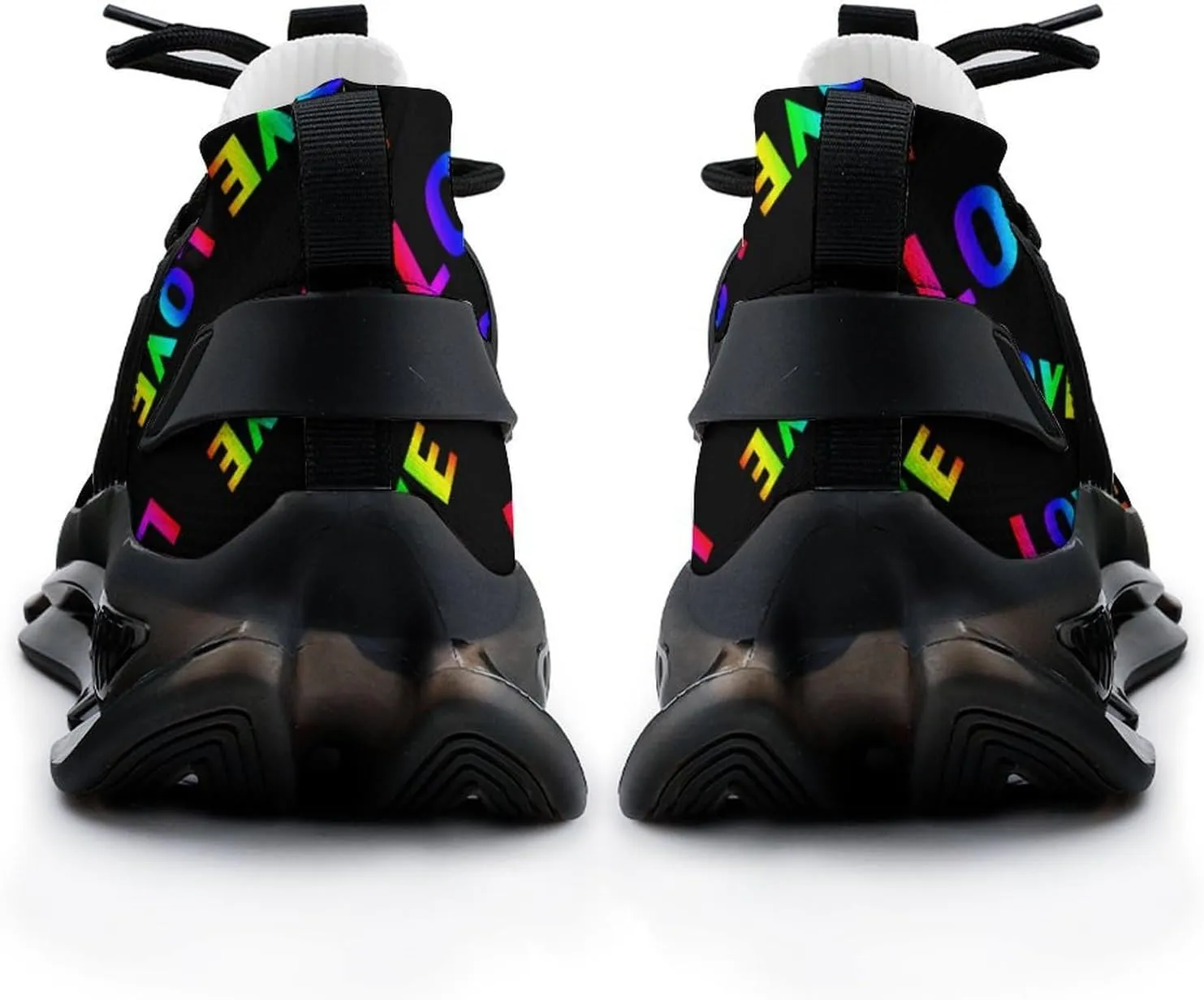 Rainbow Love Mens Sneakers Running Shoes Lightweight Athletic Shoes for Jogging Walking Gym