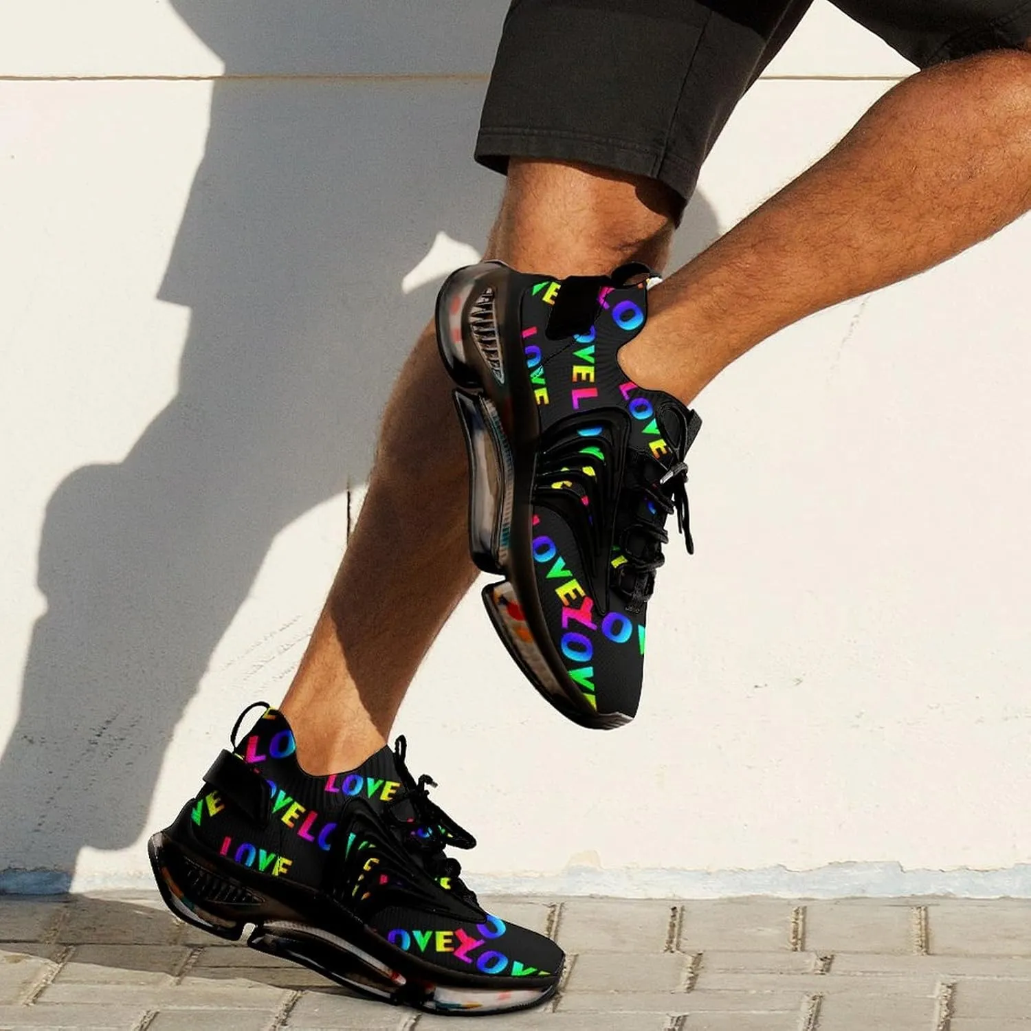 Rainbow Love Mens Sneakers Running Shoes Lightweight Athletic Shoes for Jogging Walking Gym