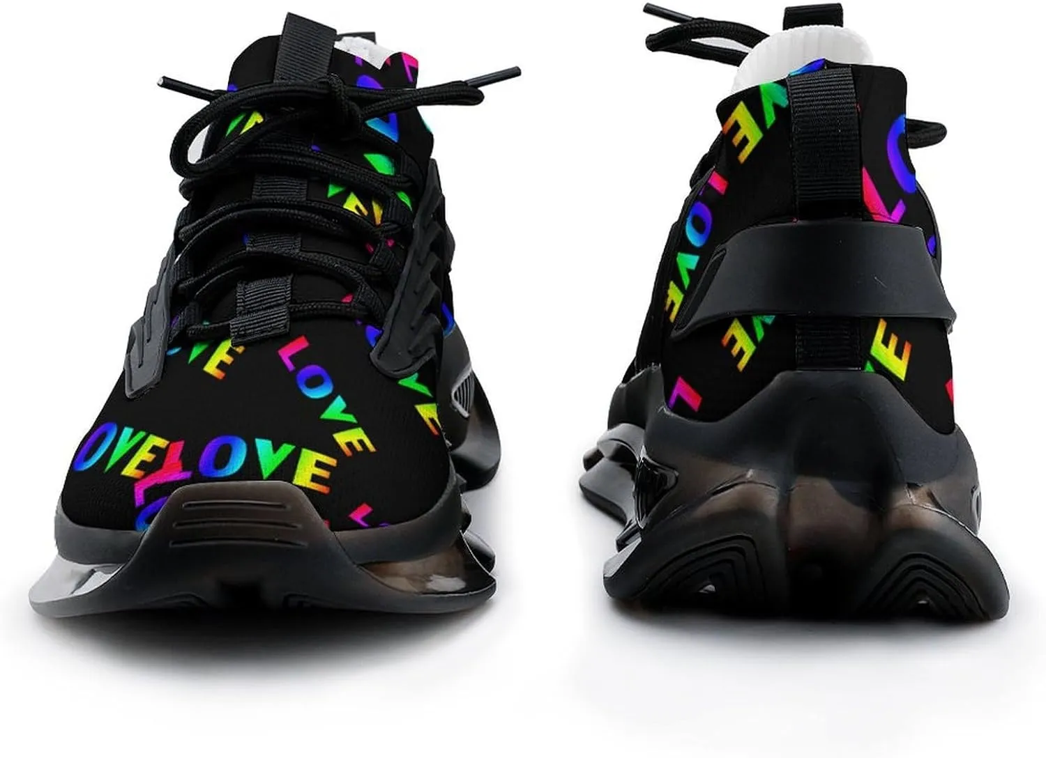 Rainbow Love Mens Sneakers Running Shoes Lightweight Athletic Shoes for Jogging Walking Gym