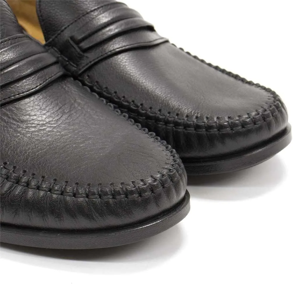 RETTO Men's Eastern Leather Penny Loafer