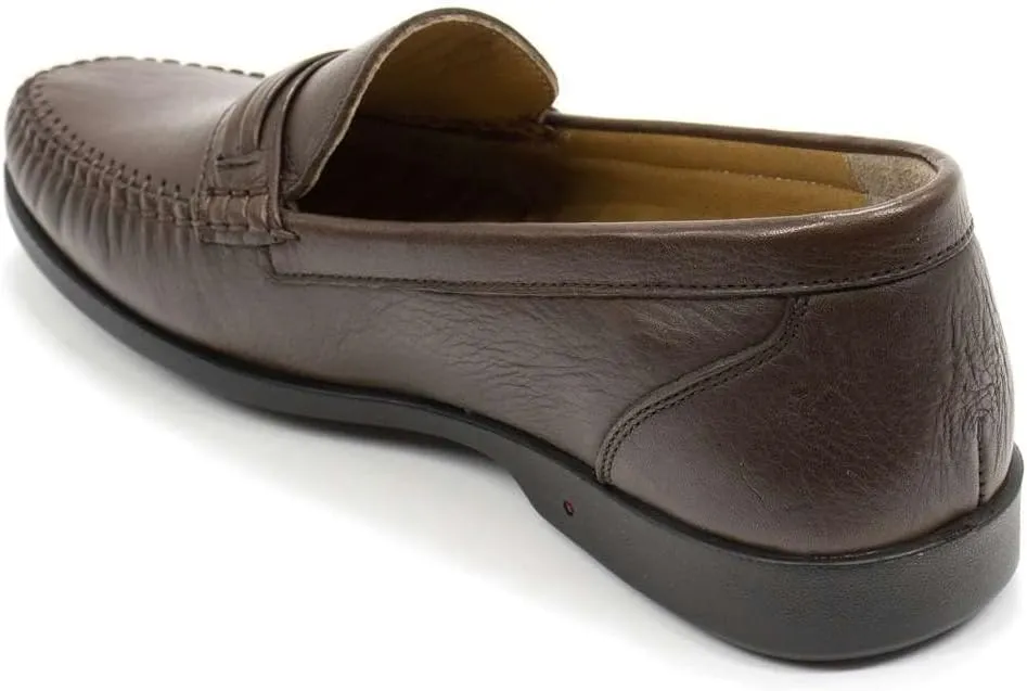 RETTO Men's Eastern Leather Penny Loafer