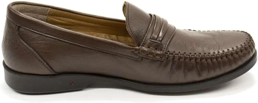 RETTO Men's Eastern Leather Penny Loafer