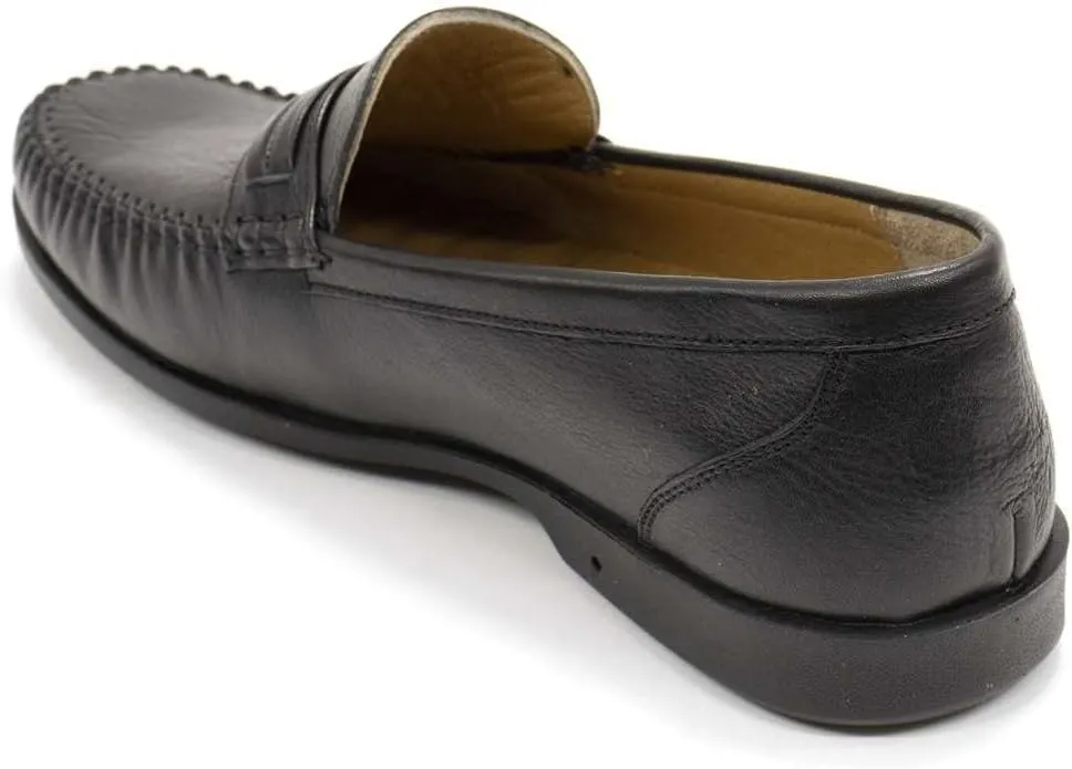 RETTO Men's Eastern Leather Penny Loafer