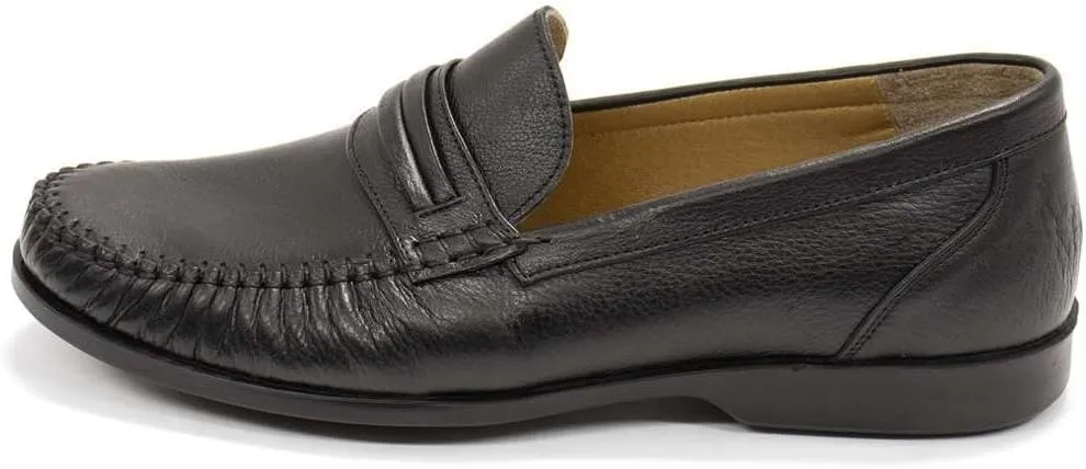 RETTO Men's Eastern Leather Penny Loafer