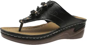 Summer Sandals for Women 2025 Wedge Sandals with Arch Support Fashion Trendy Flip Flops for Women Casual Walking Flip Flops Comfortable Dressy Platform Sandal Summer Slip on Sandal 2025