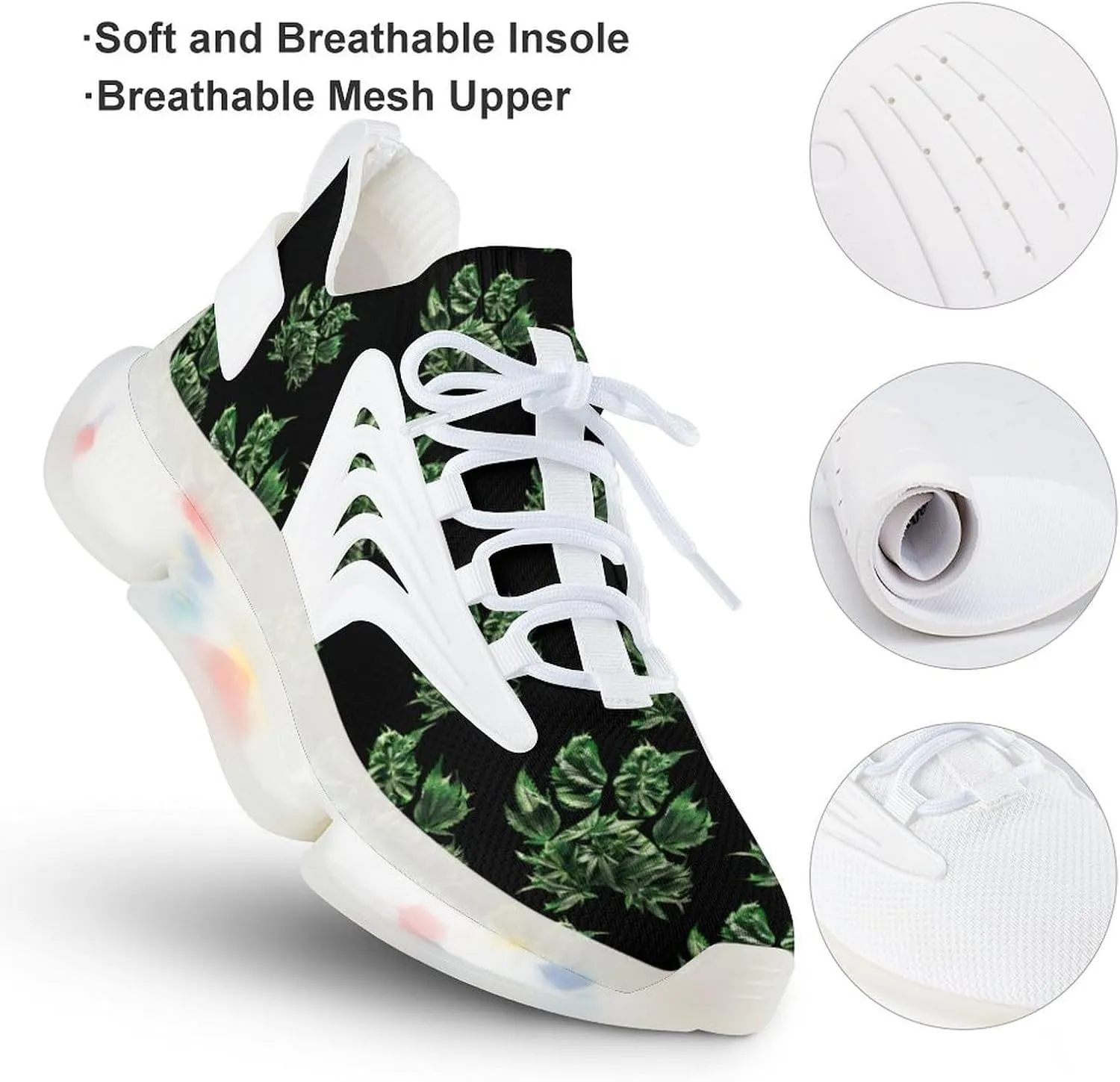 Weed Dog Paw(1) Mens Sneakers Running Shoes Lightweight Athletic Shoes for Jogging Walking Gym