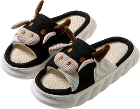 Women's Cute Animal Pig Slippers - Soft, Cosy Four Seasons Home Linen Slippers