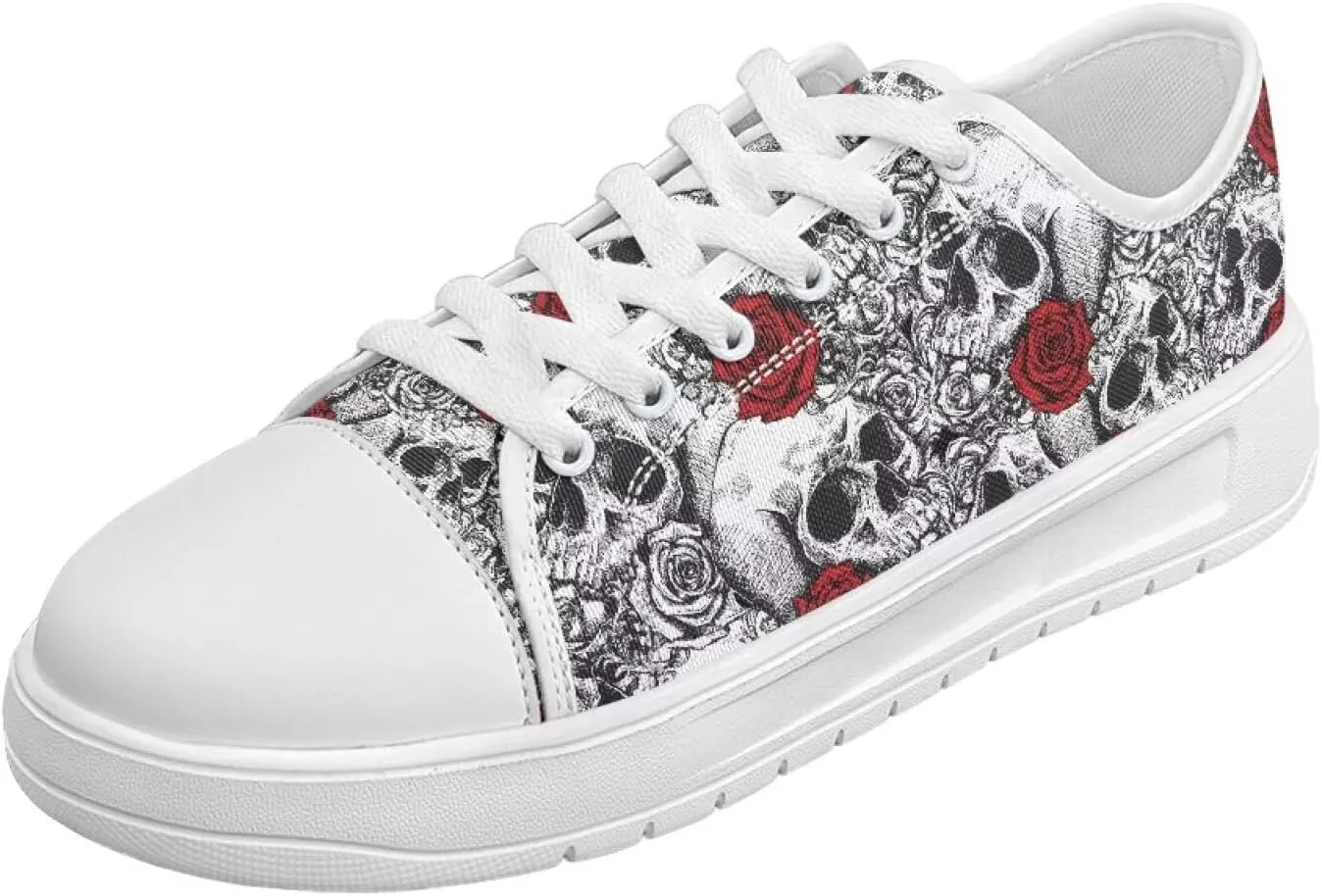 Women's Lace Up Low Top Canvas Shoes Fashion Casual Round Toe Sneakers Hands Free No Laces Barefoot Shoes US5.5-13.5