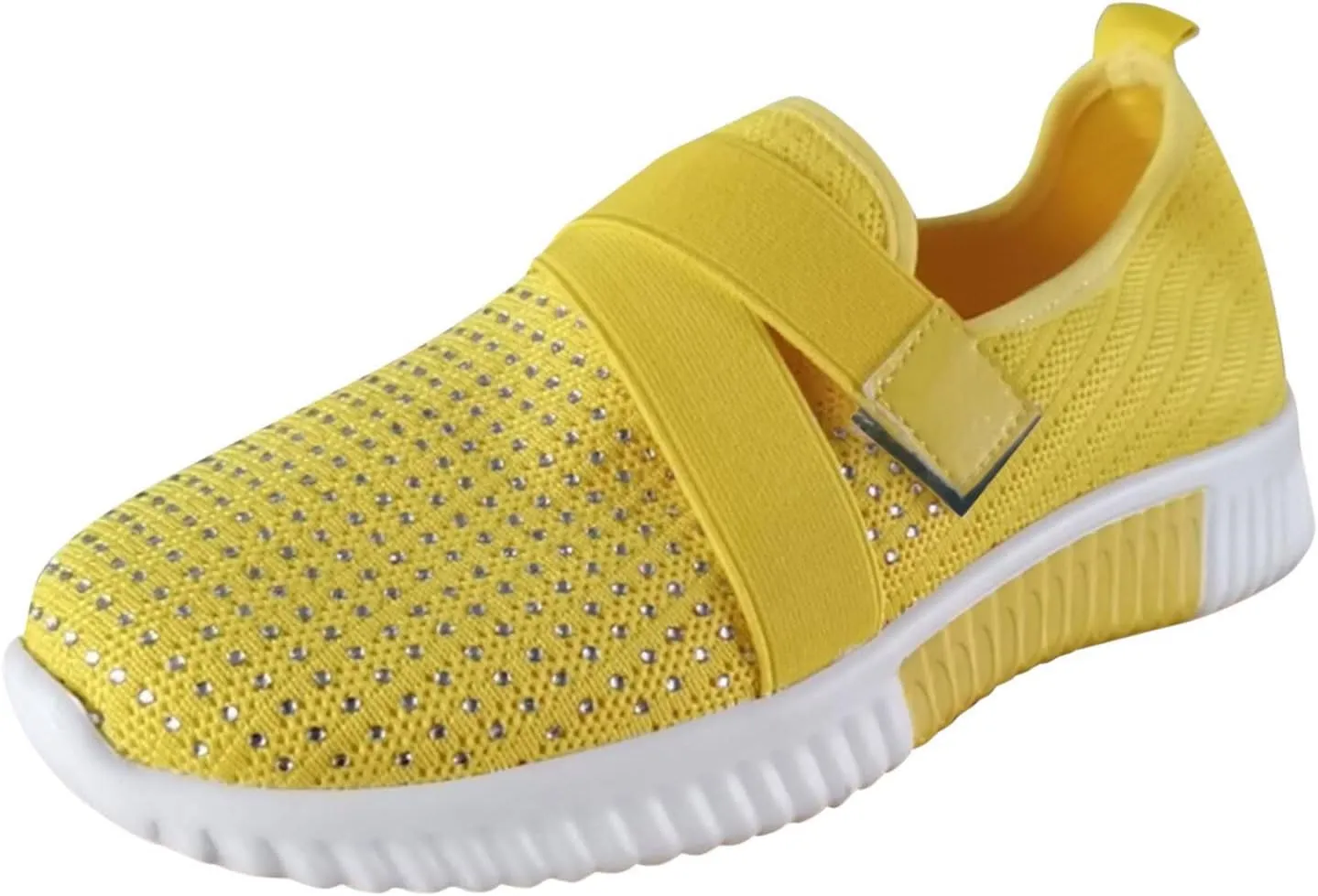 Women's Slip On Walking Shoes Running Comfortable Non Slip Work Shoes Women High Top Casual Tennis Shoes Slip On Sneakers White Tennis Shoe White Loafers