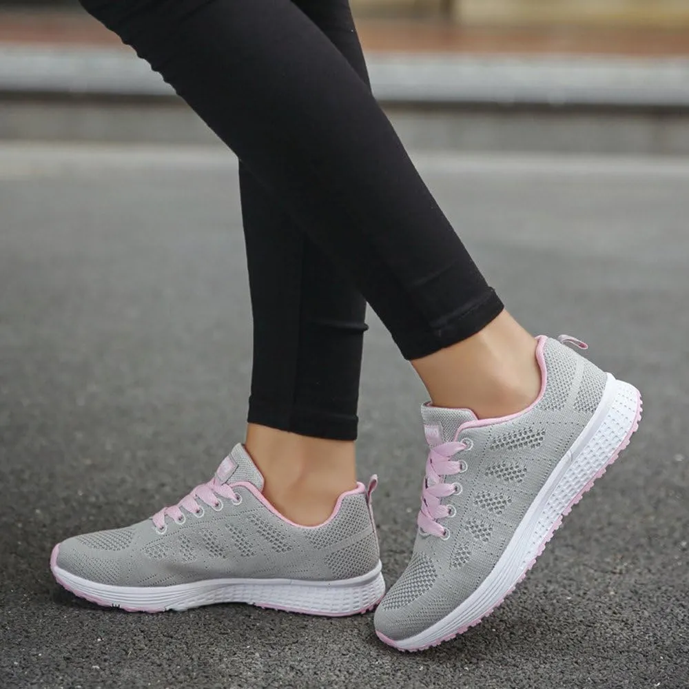 Women’s Supportive Running Shoe Fashion Women's Running Shoes Mesh Flat Shoes Casual Straps Sneaker