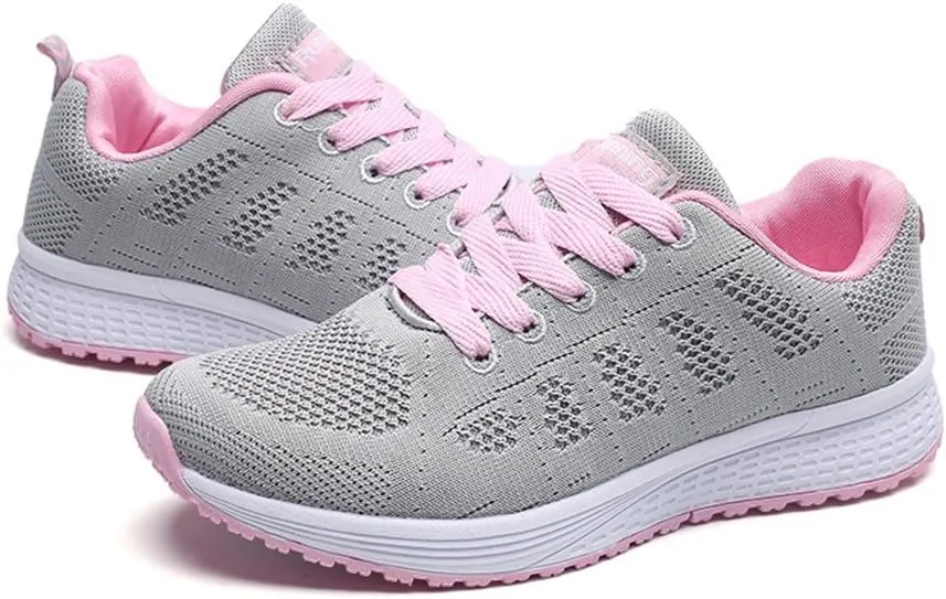 Women’s Supportive Running Shoe Fashion Women's Running Shoes Mesh Flat Shoes Casual Straps Sneaker