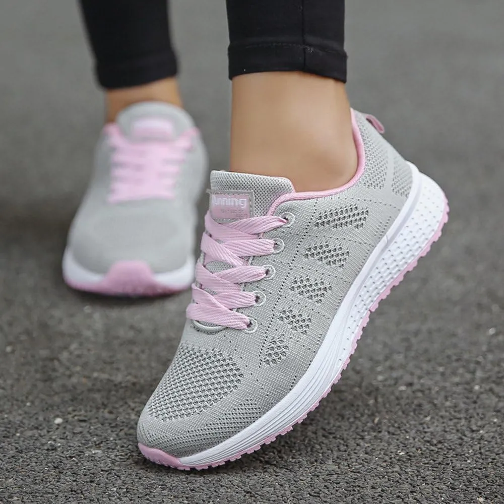 Women’s Supportive Running Shoe Fashion Women's Running Shoes Mesh Flat Shoes Casual Straps Sneaker