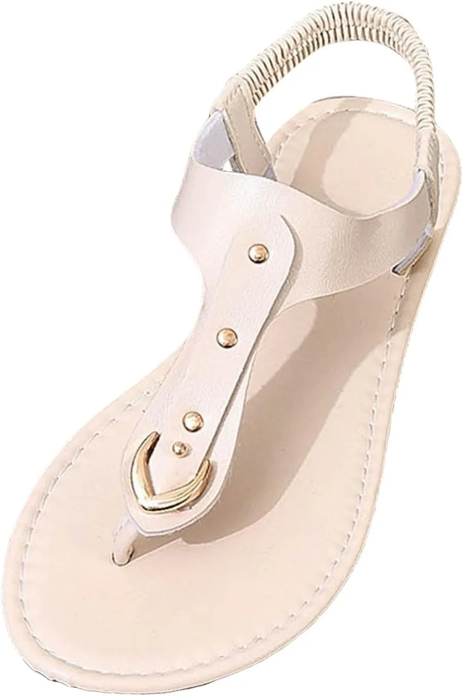 Yoga Mat Comfortable Flat Sandal for Women Dressy Shoes with Hook & Loop Strap Soft Soled Sandals for Women
