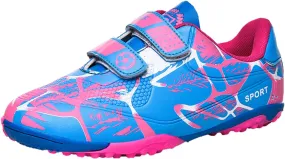 YUKTOPA Boys Girls Turf Cleats Soccer Boots Kids Cleats Soccer Football Shoes Athletics Training Shoes Outdoor Sports Sneakers Competition Shoes (Toddler/Little Kid/Big Kid) Pink 31
